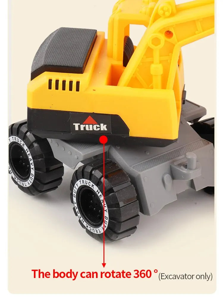 Excavator Dump Truck Model Toy Engineering Vehicle Set .Construction Fleet Toddler Early Education Construction Vehicles Toys ALPENZO