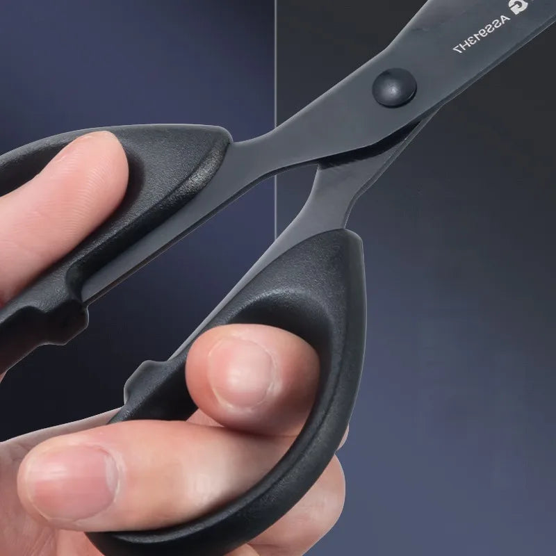 M&G 160mm Black Blade Scissors Wear-resistant Stainless Steel Blade Not Easy to Glue Household Manual Life Durable Scissors ALPENZO