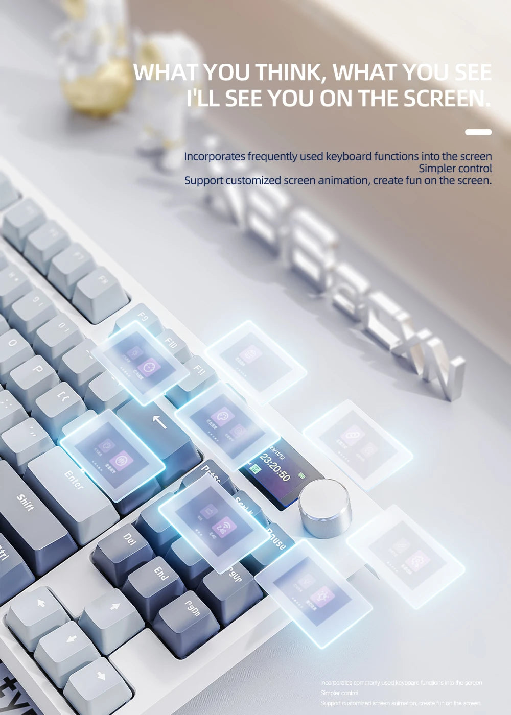 K86 Wireless Hot-Swappable Mechanical Keyboard Bluetooth/2.4g With Display Screen and Volume Rotary Button for Games and Work - ALPENZO