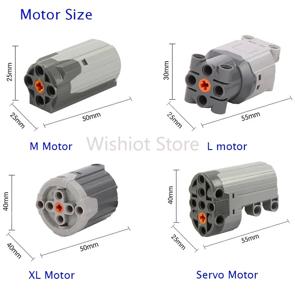 Technical MOC Power Functions Parts M L XL Servo Motor Train Buggy Motor IR Remote Compatible With Legoeds 8881 8883 5292 8886 ALPENZO