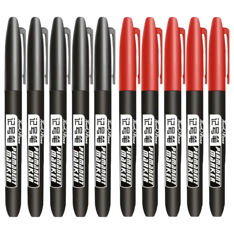 Permanent Marker Pen Drawing Markers Black Blue Red Waterproof Ink Sketch Pens Stationery Art School Supplies For Glass Metal ALPENZO