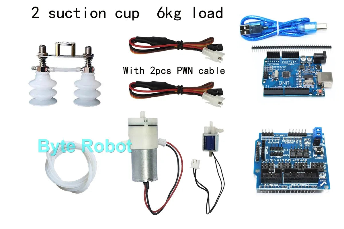 0.3/1/3/6/10/20kg Mechanical Arm Vacuum Pump Suction Cup with PWN Control Switch Sucker for Robot Arm UNO R3 Programmable Robot ALPENZO