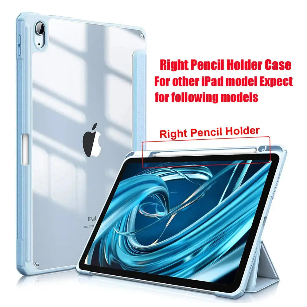 For iPad Case 10.2 9th 8th 7th 10 10th Generation Pro 11 13 2024 12.9 2022 Cover Pencil Holder Funda For iPad Air 5 4 10.9 Cases - ALPENZO