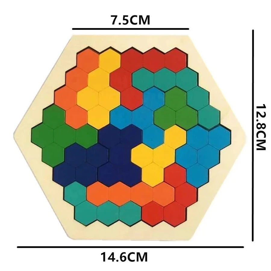Wooden Tangram Jigsaw DIY Puzzle Kids Learning Educational Toys for Children Thinking Training Wood Toy Puzzles Montessori Games ALPENZO