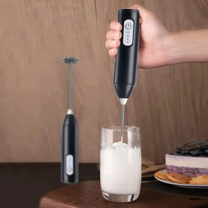 Wireless Milk Frother Electric Type-C Handheld Blender Stainless Steel Mini Coffee Maker Whisk Mixer For Coffee Cappuccino Cream - ALPENZO