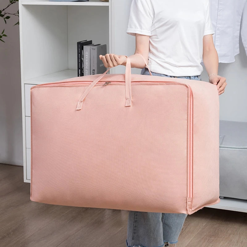 Large Capacity Clothes Storage Bag Waterproof Cabinet Wardrobe Organizer Quilt Pillow Blanket Organizer Dustproof Bedding Storag