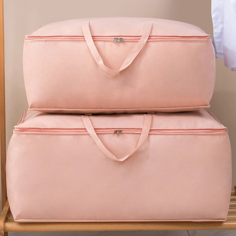 Large Capacity Clothes Storage Bag Waterproof Cabinet Wardrobe Organizer Quilt Pillow Blanket Organizer Dustproof Bedding Storag