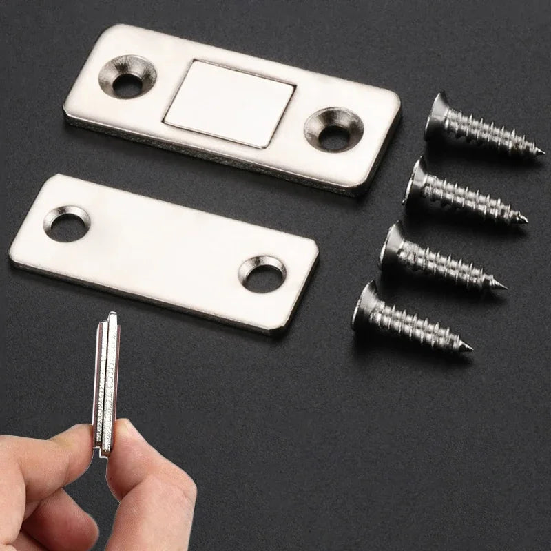 Magnetic Cabinet Catches Ultra Thin Door Strong Magnets Stopper Invisible Adhesive Drawer Magnet Lock for Kitchen Closet Closer - ALPENZO