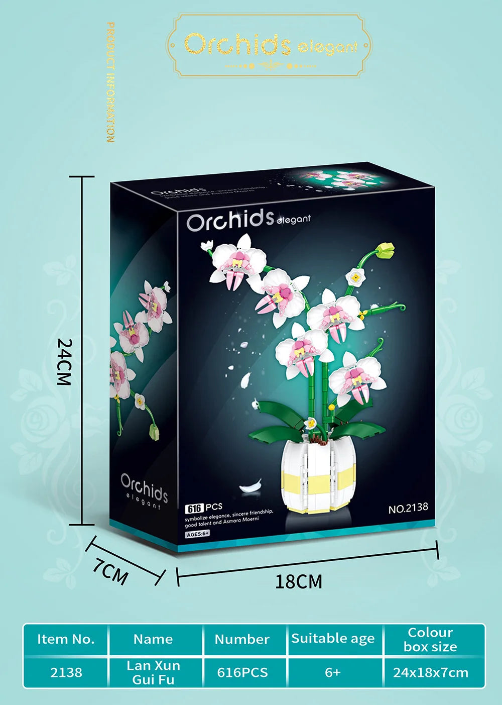 Orchid Flowers Building Blocks Bonsai Plant Model Bricks Bouquet Flower Blocks Creative Romantic Home Decoration Kids Toys Gifts ALPENZO