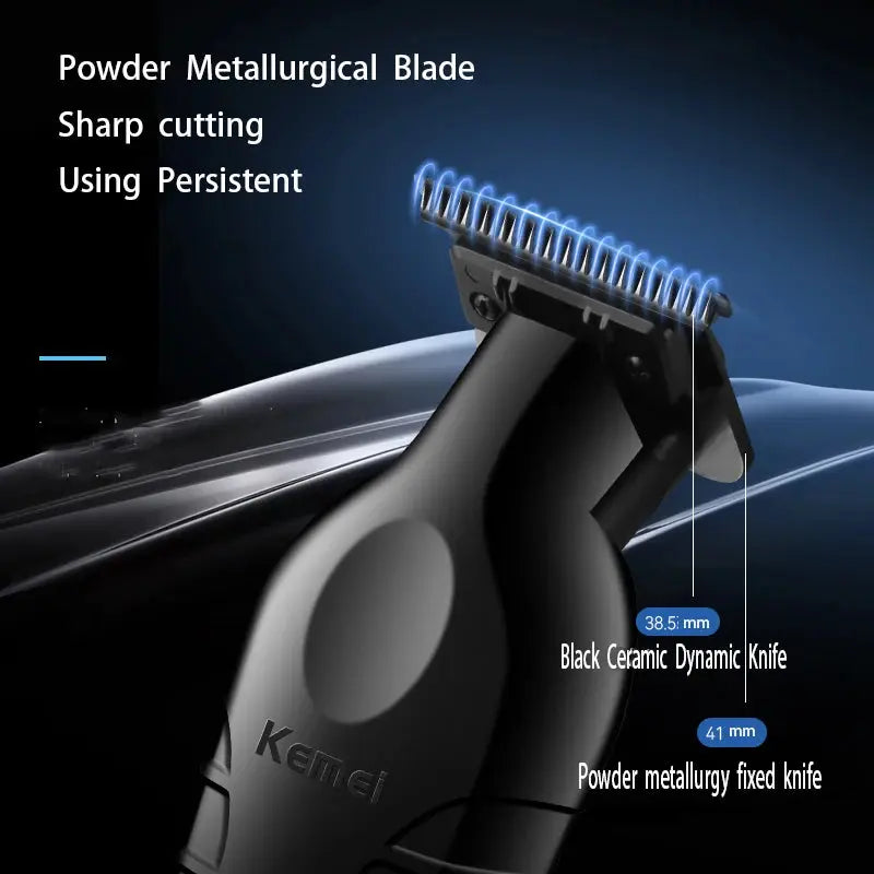 Kemei 2299 Professional Electric Barber Hair Trimmer For Men Beard Hair Clipper Cordless hair cutting machine rechargeable,0mm - ALPENZO