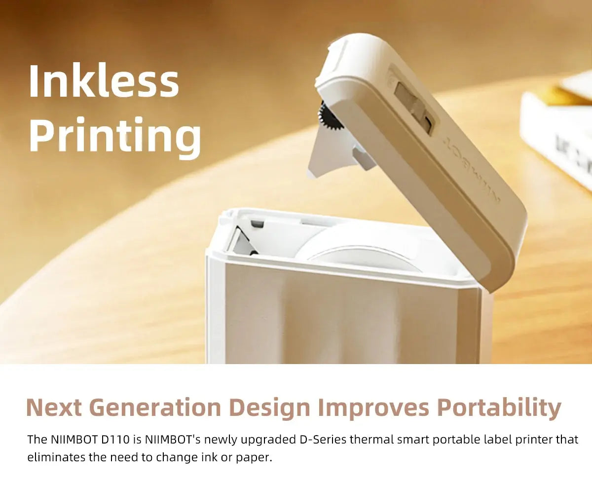 Niimbot D110 Wireless Mini Portable Printer Smart Label Printer Mobile Phone For Thermal Adhesive Sticker Labeling Maker Machine - ALPENZO