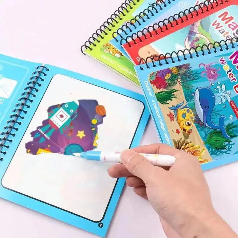 Watercolor Painting Magic Book Reusable for Children Animal Cartoon Painting Book Suitable for Children's Education and Learning ALPENZO