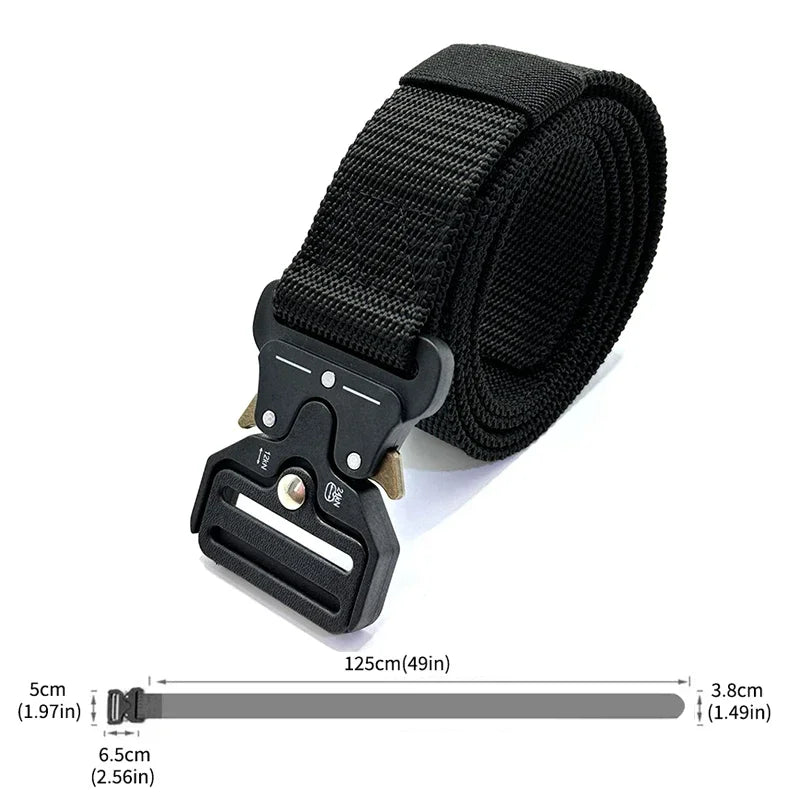 Outdoor Hunting Tactical Multi-Function Combat suryival canvas For Nylon Male Luxury Belts Neutral Belts