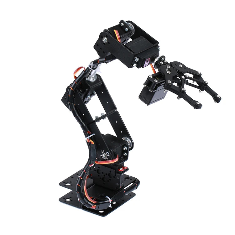 360 Degrees 6 DOF Robot Metal Alloy Mechanical Arm Claw Kit MG996R for Arduino Robotics Kit Educational Ps2 Programmable Toys ALPENZO