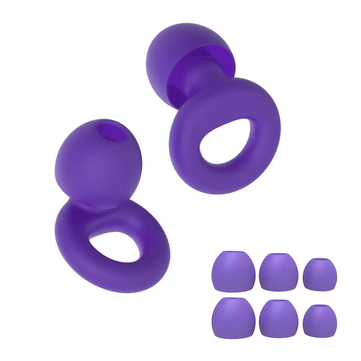 HUAK Quiet Ear Plugs for Sleep,Swim, Work– Super Soft, Reusable Hearing Protection for Noise Reduction 8 Ear Tips in XS/S/M/L