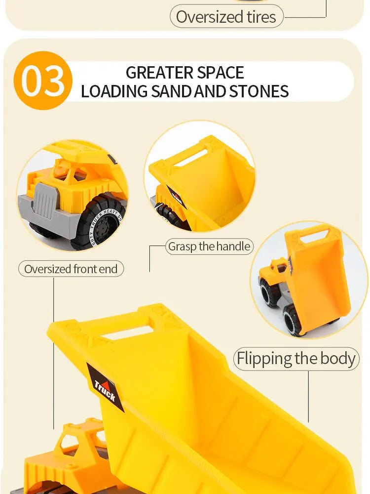 Excavator Dump Truck Model Toy Engineering Vehicle Set .Construction Fleet Toddler Early Education Construction Vehicles Toys ALPENZO
