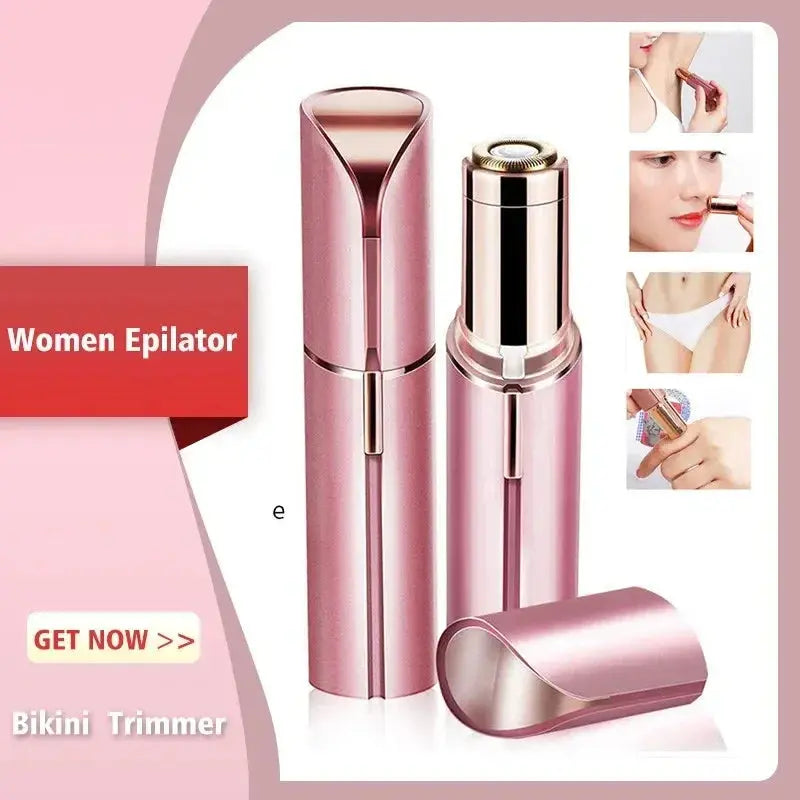 Portable Lipstick Shaped Women Electric Epilator Eyebrow Trimmer Painless Effective Facial Hair Removal Shaver Small Epilator - ALPENZO