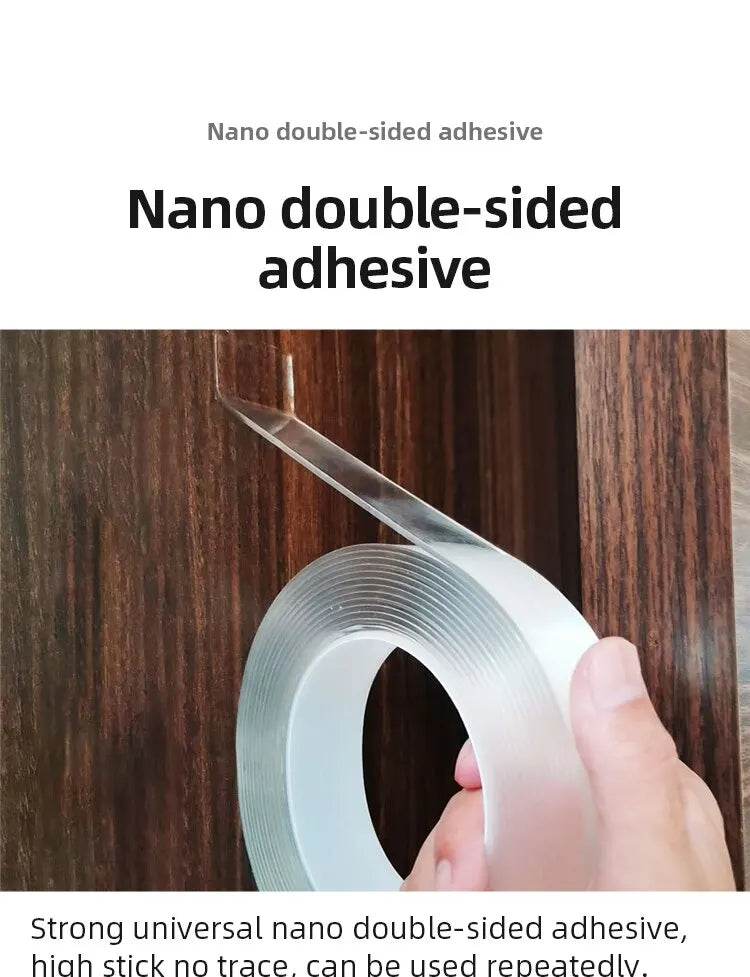 Nano Double Sided Tape Transparent Waterproof Strong Tape Reusable Nano Tape Kitchen Bathroom Home Decoration - ALPENZO