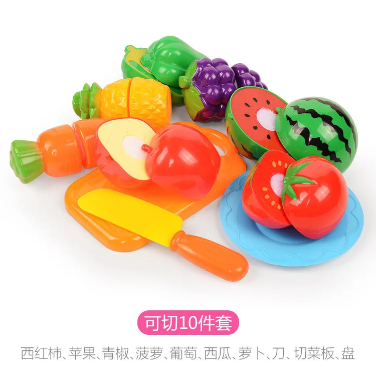 3-6 Years Old Child Vegetables and Fruits Children's Kitchen Toys Set Puzzle Early Education Children's Play House Toys Girl Toy ALPENZO