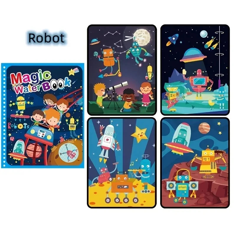 Watercolor Painting Magic Book Reusable for Children Animal Cartoon Painting Book Suitable for Children's Education and Learning ALPENZO