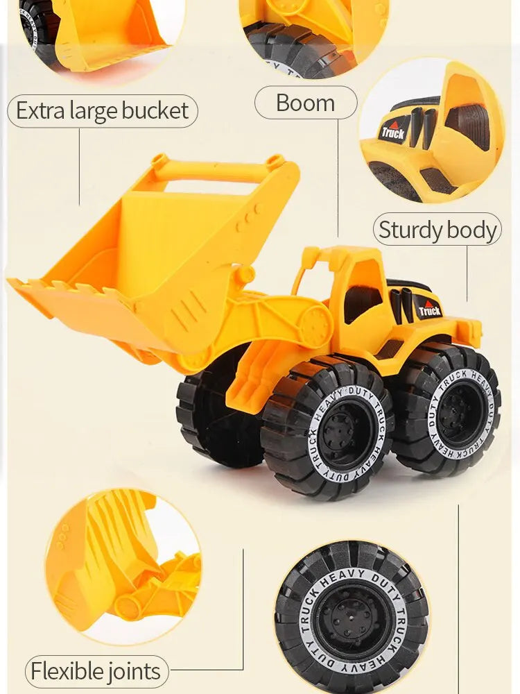 Excavator Dump Truck Model Toy Engineering Vehicle Set .Construction Fleet Toddler Early Education Construction Vehicles Toys ALPENZO