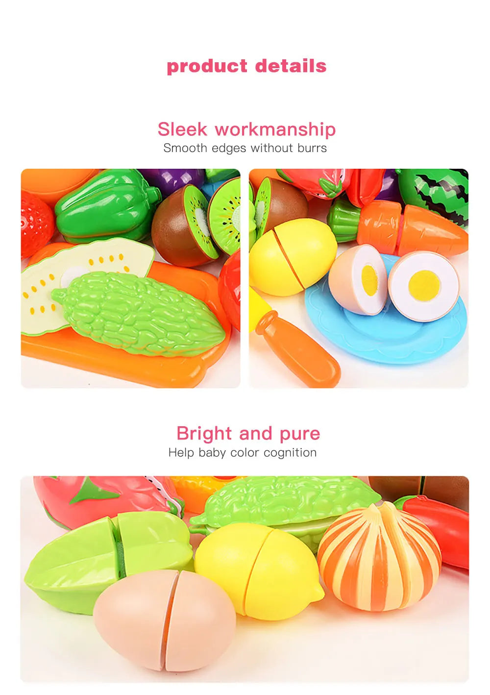 3-6 Years Old Child Vegetables and Fruits Children's Kitchen Toys Set Puzzle Early Education Children's Play House Toys Girl Toy ALPENZO