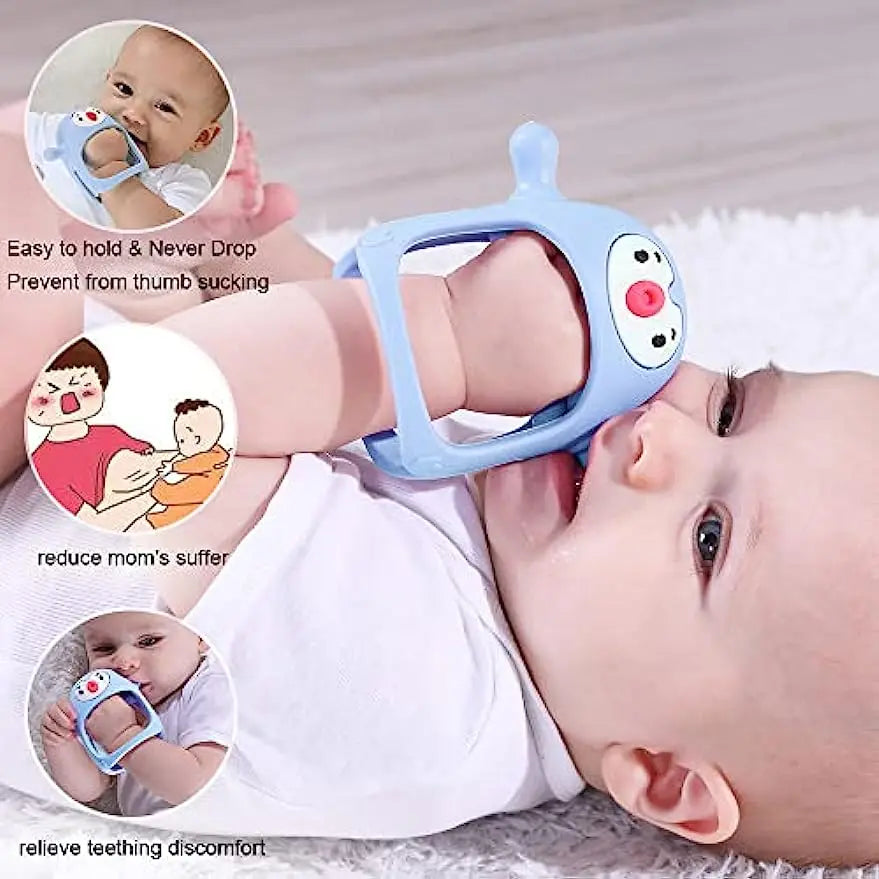 Never Drop Silicone Teething Toys for Babies,Infant Hand Teether Pacifiers Breastfeeding Babies, Teethers Toy For New Born ALPENZO