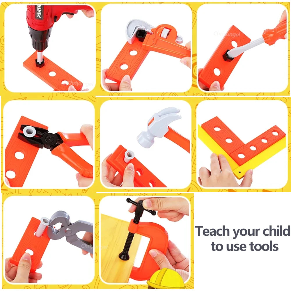 38/41 PCS Pretend Tools Kit Kids Play Repair Tool Set Plastic Construction Toys with Screwdrivers for Toddler Boys Girls Child ALPENZO