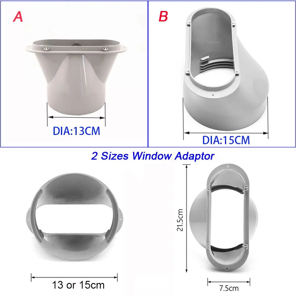 Newest Portable Window Kit Slide Plate Adjustable Adaptor Wind Shield Exhaust Hose Tube Connector Air Conditioner Accessories - ALPENZO