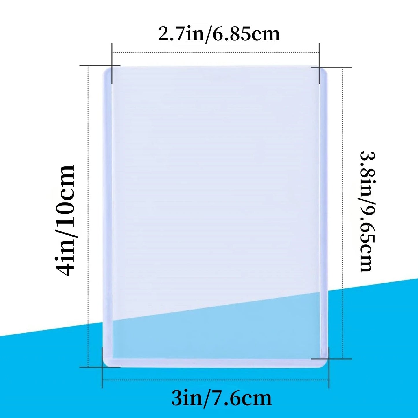 3" x 4" Clear Regular Toploaders for Cards with Card Sleeves Bundle Standard Size 25/50/100ct for All Kinds of Game Cards ALPENZO
