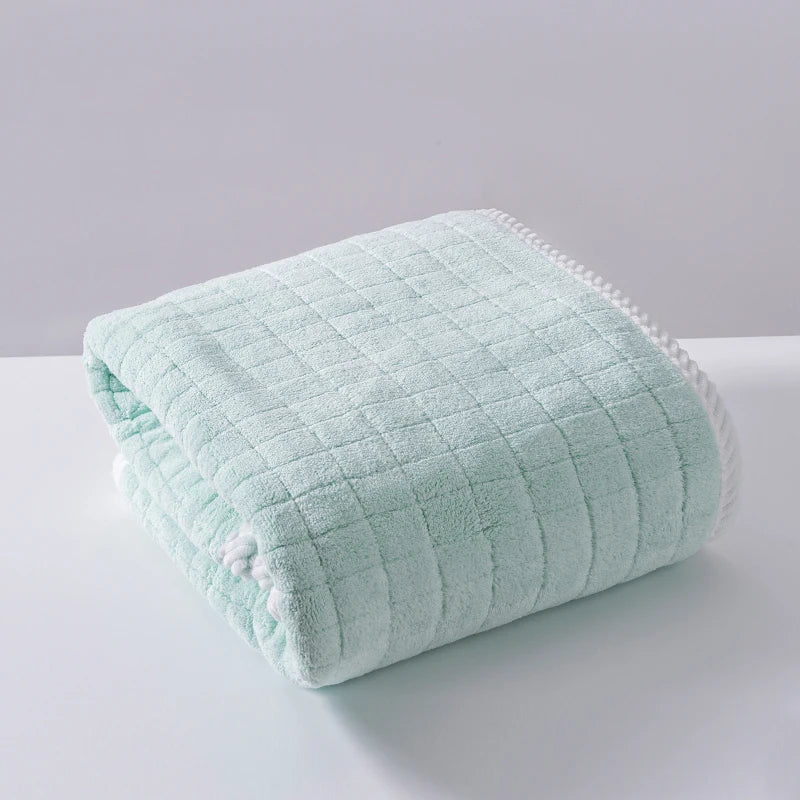 Square Spiral Bath Towel Designer Solid Color Quick Drying Water Absorbing Dry Hair Household And Daily Use Soft Square-Towels - ALPENZO