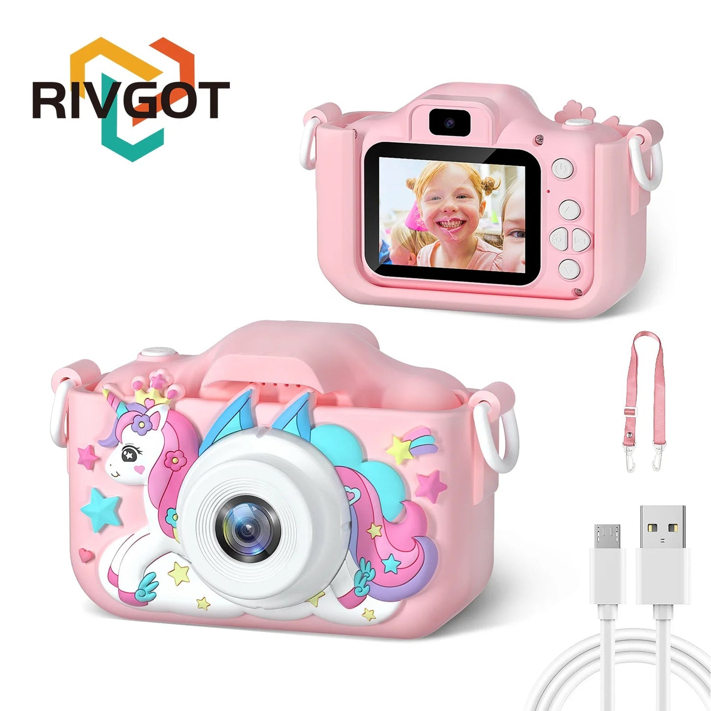 Kdis Camera Toys 1080P HD 2inch Screen Cat Mini Digital Camera for Girls Boys Children Chirtmas Birthday Gift Toys ALPENZO
