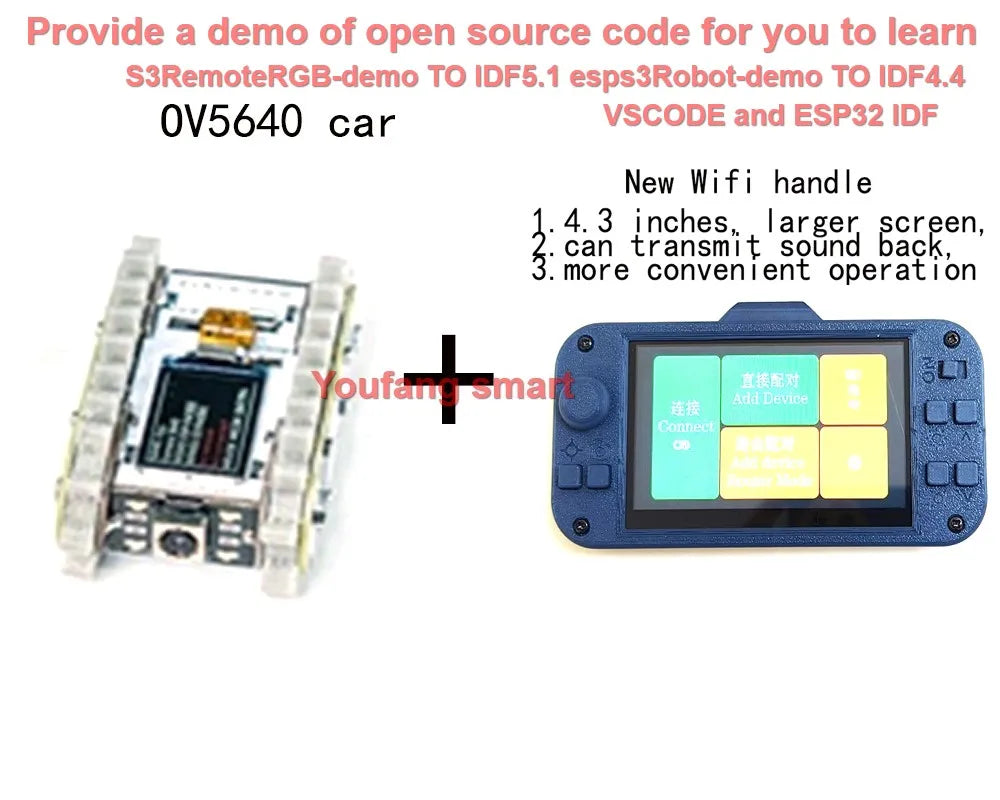 Esp32 Remote Control Tank Model Metal Chassis Tractor Crawler Balance Car Mount Truck Robot Chassis for Wifi RC Scout Robot Car ALPENZO