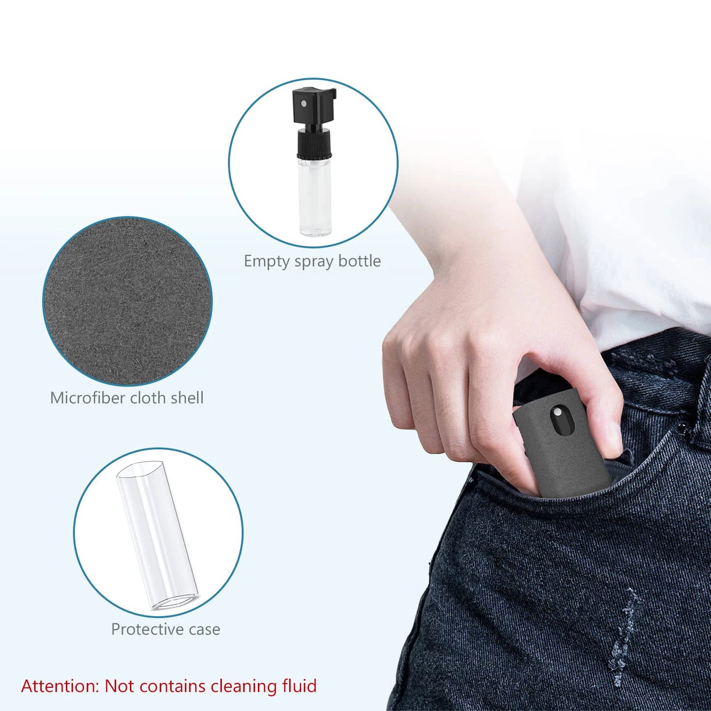 Microfiber Screen Cleaner Spray Bottle Set Mobile Phone Ipad Computer Microfiber Cloth Wipe Iphone Cleaning Glasses Wipes - ALPENZO