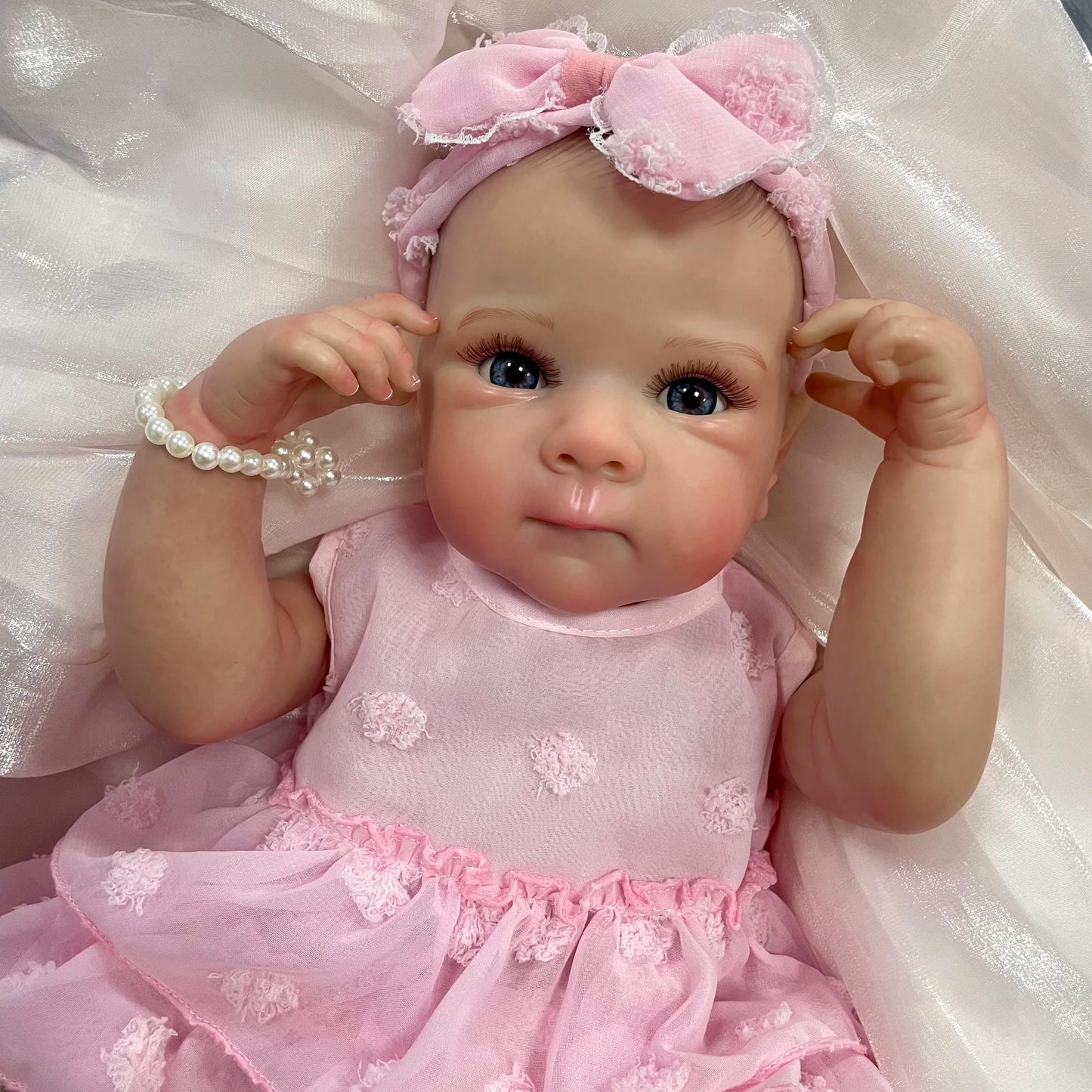 Two Options 18-19 Inch Reborn Baby Doll Girl Bettie Face Newborn Vinyl or Cloth 3D Skin Visible Veins Handmade Christmas Gift ALPENZO