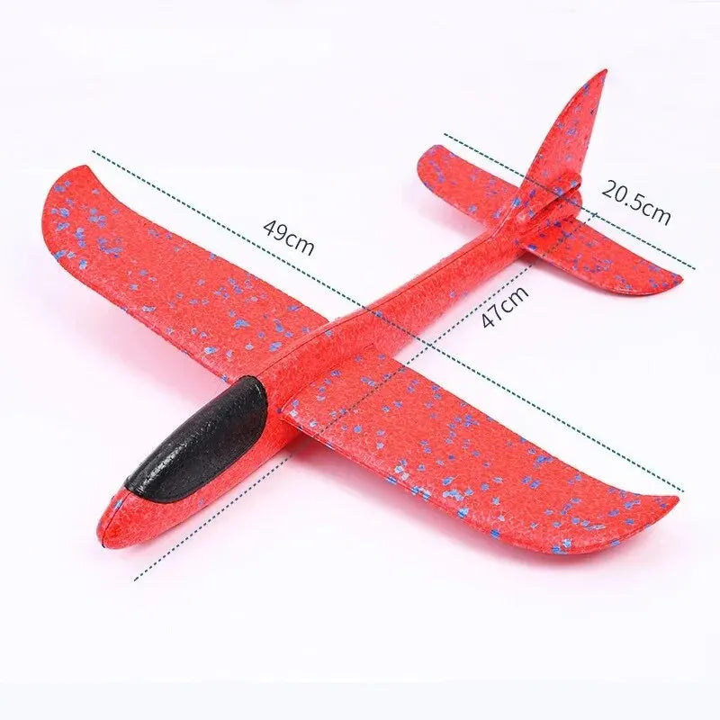 Large Foam Plane Glider Hand Throw Airplane Inertial EPP Bubble Planes Outdoor Launch Kids Toys for Children Boys Gift ALPENZO