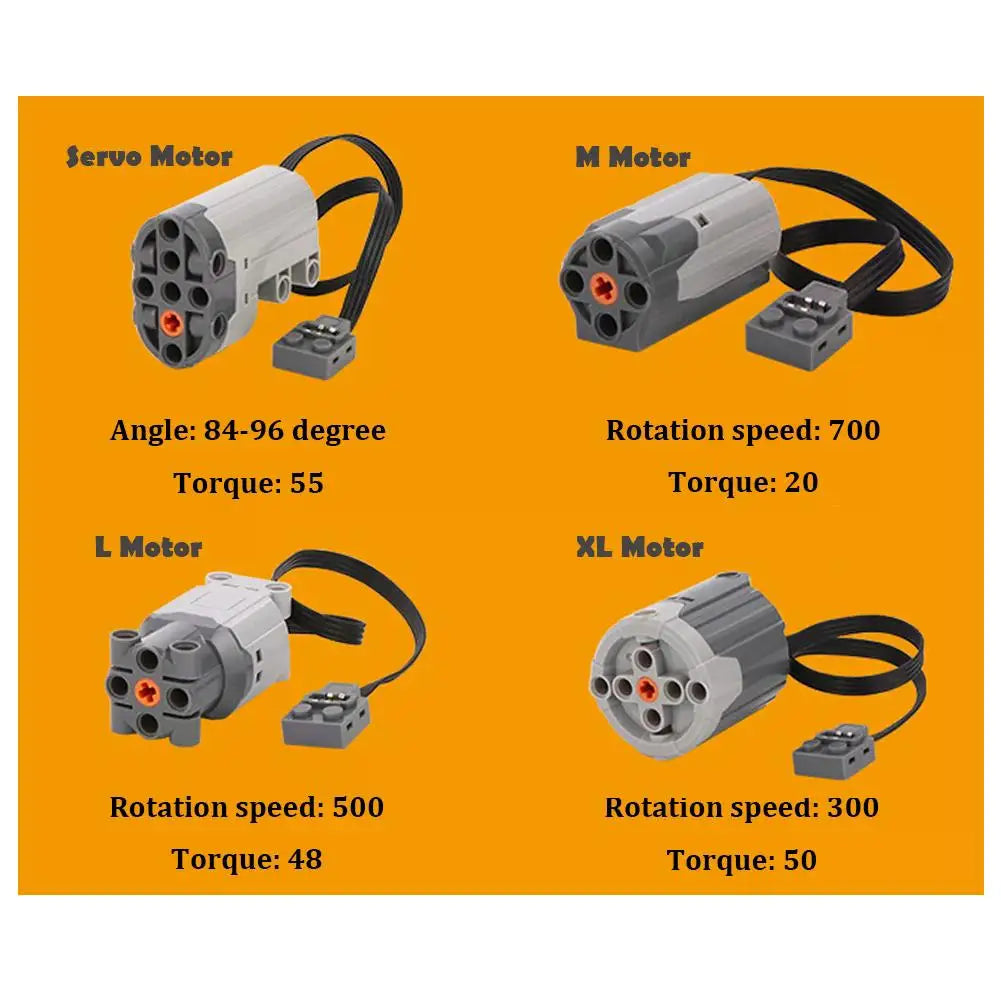 Technical MOC Power Functions Motor Parts M L XL Servo Motor Train Buggy Motor IR Remote With Legoeds 8881 8883 5292 8886 ALPENZO