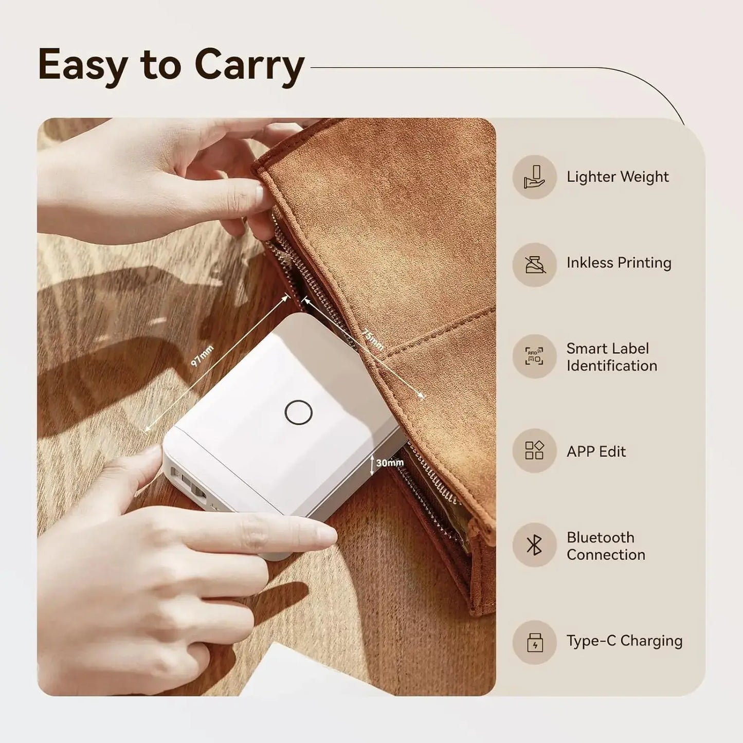 Niimbot D110 Wireless Mini Portable Printer Smart Label Printer Mobile Phone For Thermal Adhesive Sticker Labeling Maker Machine - ALPENZO