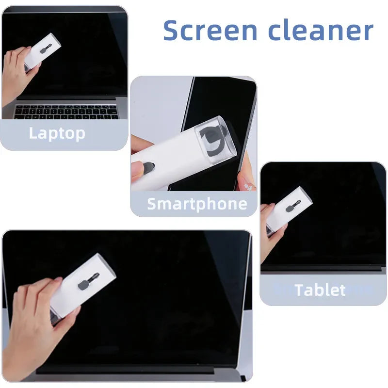 Keyboard Cleaning Kit 7-in-1 Laptops Cleaner with Keycap Puller, Multifunctional Keyboard Brush Cleaning Set for Airpods Phone - ALPENZO
