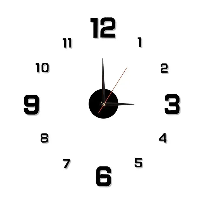 New 3D Acrylic Mirror Wall Clock Sticker for 40CM Fashion DIY Quartz Clocks Watch Home Decoration Living Room Stickers - ALPENZO
