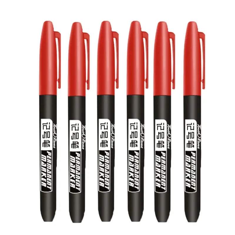 Permanent Marker Pen Drawing Markers Black Blue Red Waterproof Ink Sketch Pens Stationery Art School Supplies For Glass Metal ALPENZO