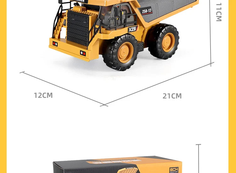 RC Excavator Dumper Car 2.4G Remote Control Engineering Vehicle Crawler Truck Bulldozer Toys for Boys Kids Christmas Gifts ALPENZO