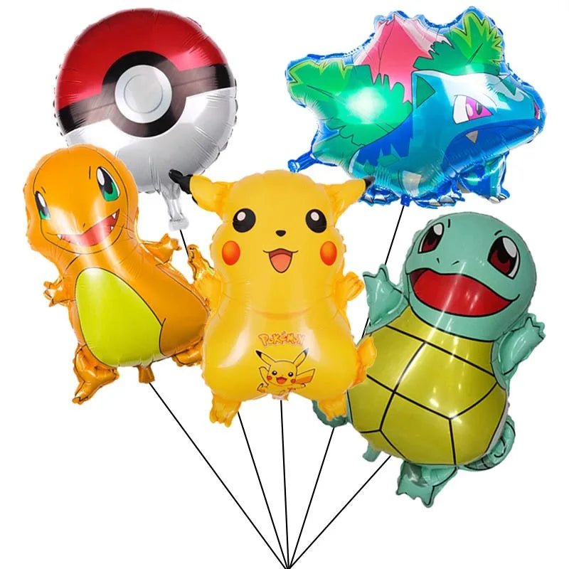 Cartoon Pikachu Theme Birthday Party Disposable Tableware Set Balloons Decorations Photo Props Background Pokemon Party Supplies ALPENZO