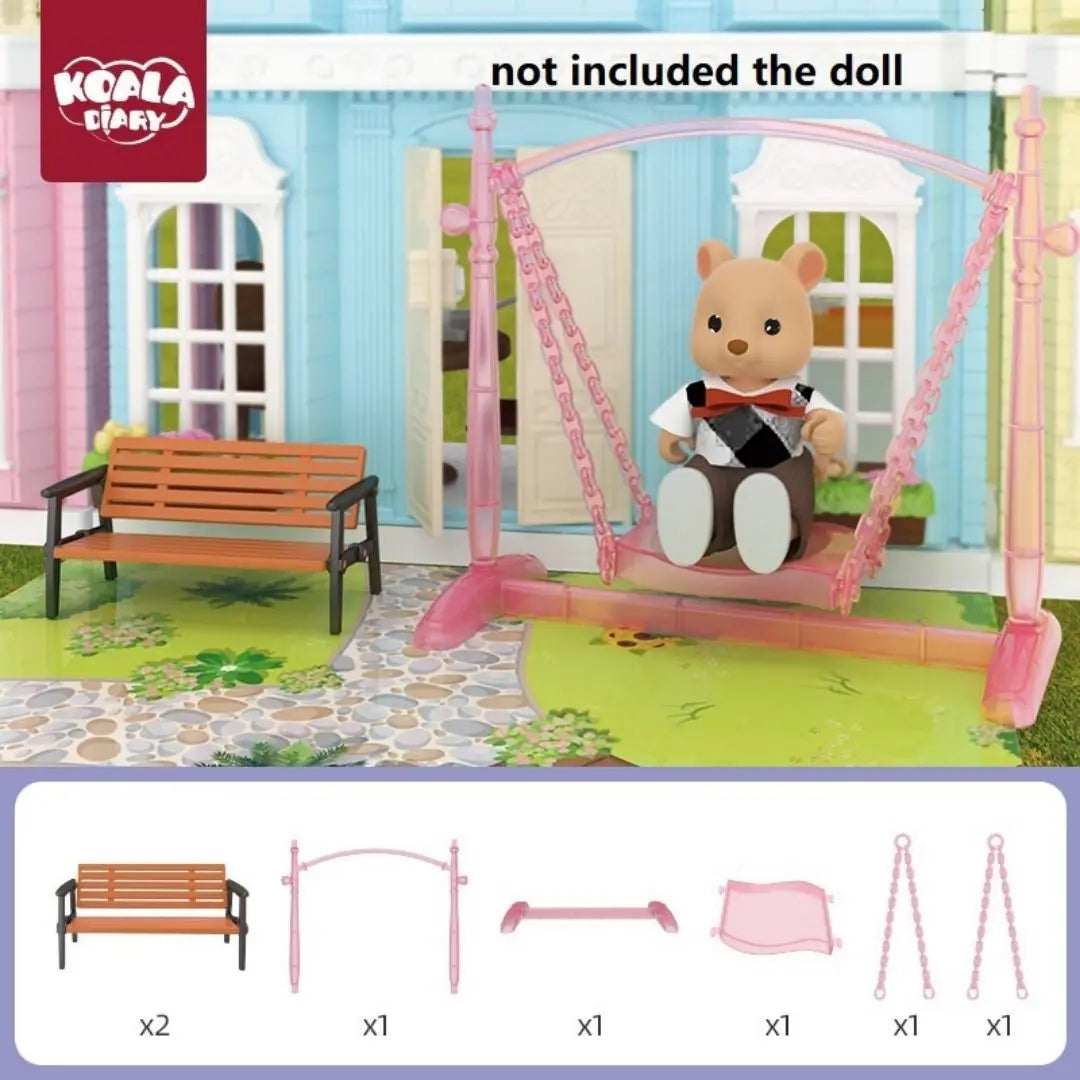 miniature items dollhouse furniture accessories living room bedroom supermarket shopping games family interaction doll kids toys ALPENZO