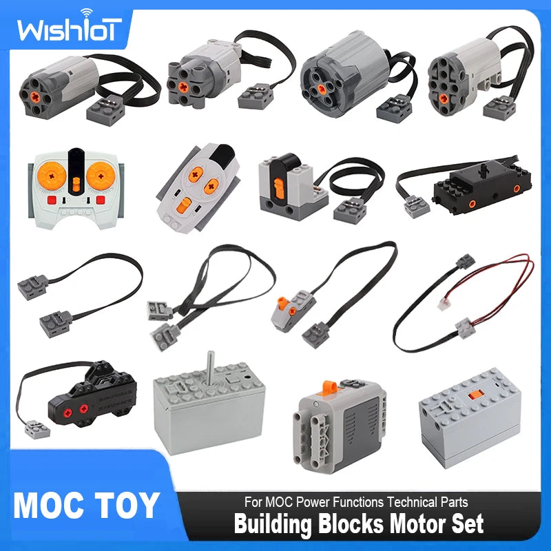 Technical MOC Power Functions Motor Parts M L XL Servo Motor Train Buggy Motor IR Remote With Legoeds 8881 8883 5292 8886 ALPENZO