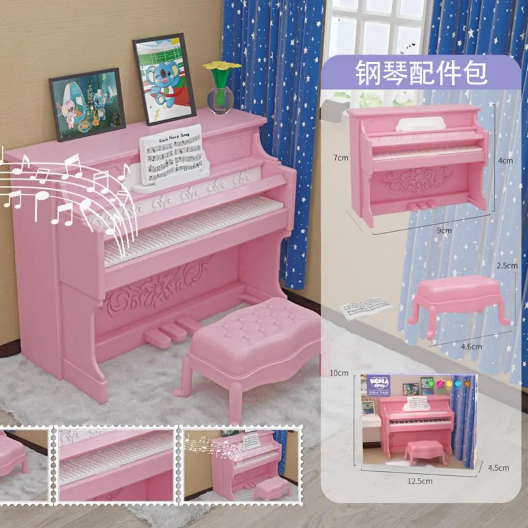 miniature items dollhouse furniture accessories living room bedroom supermarket shopping games family interaction doll kids toys ALPENZO