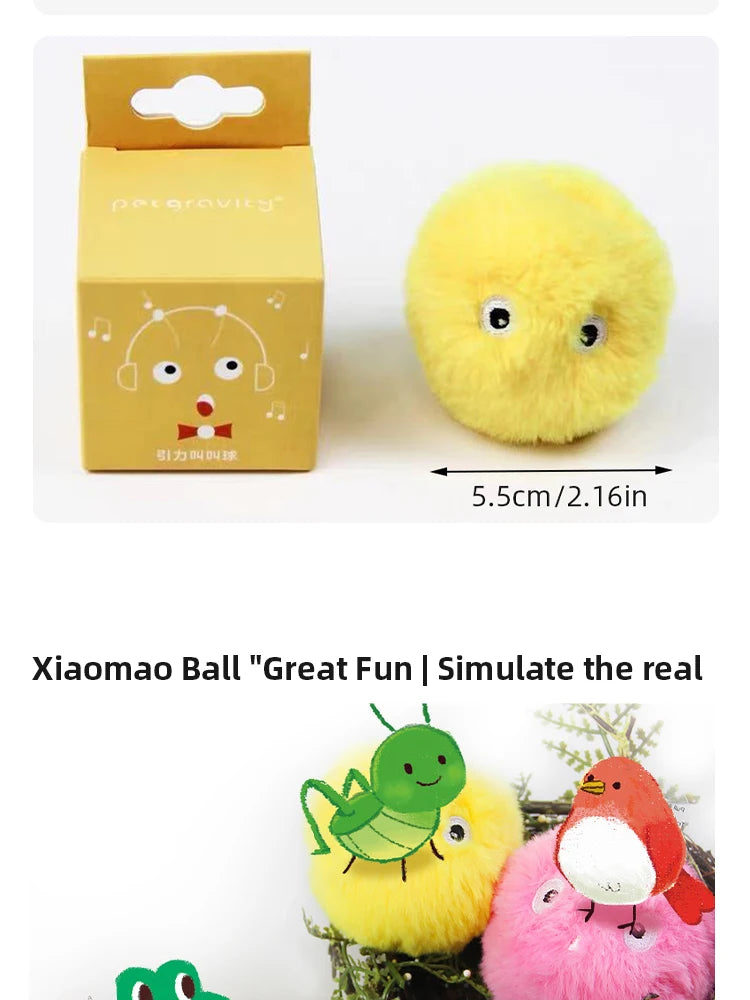 Interactive Ball Smart Cat Toys Plush Electric Catnip Training Toy Kitten Touch Sounding Pet Product Squeak Toy Ball - ALPENZO