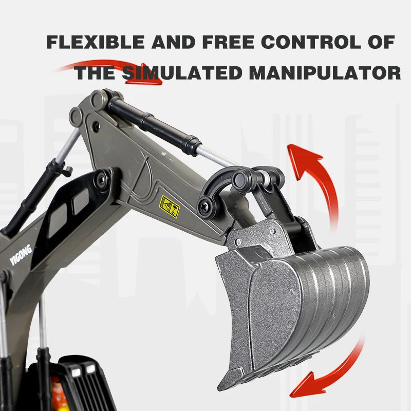 RC Excavator Dumper Car 2.4G Remote Control Engineering Vehicle Crawler Truck Bulldozer Toys for Boys Kids Christmas Gifts ALPENZO