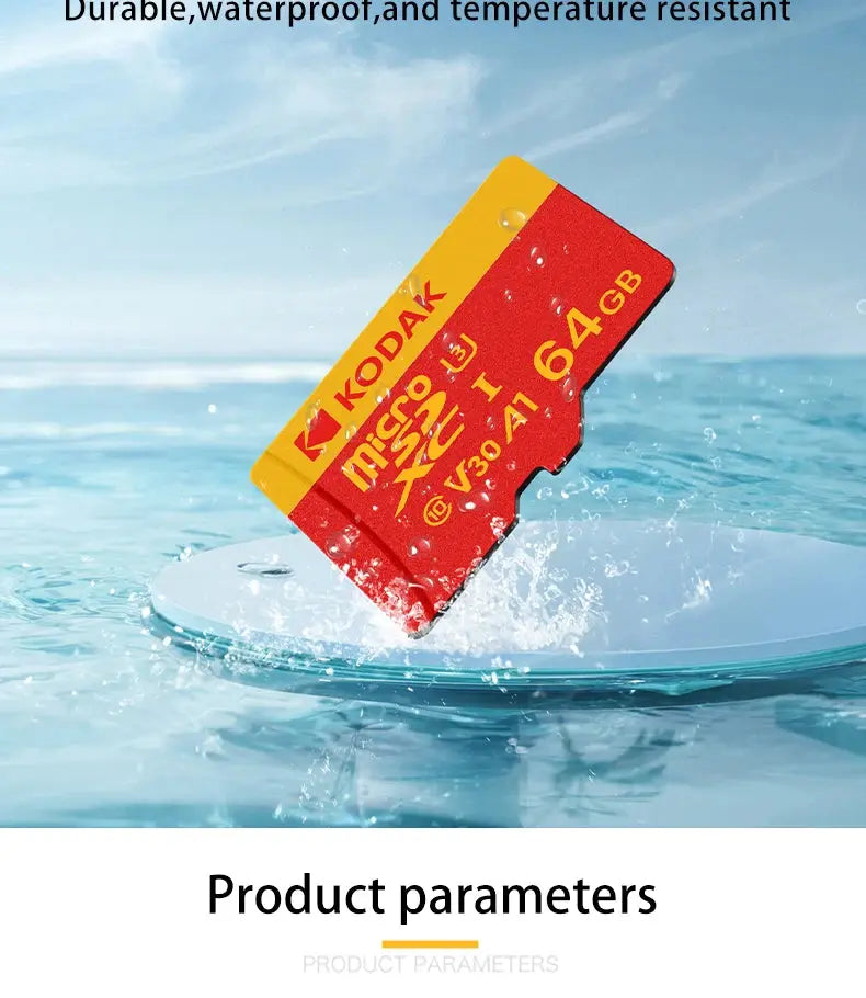 KODAK MicroSD Card Red Memory Card Class10 32GB 64GB 128GB 256GB U3 4K High Speed Flash Memory TF Flash Cards for Phone - ALPENZO