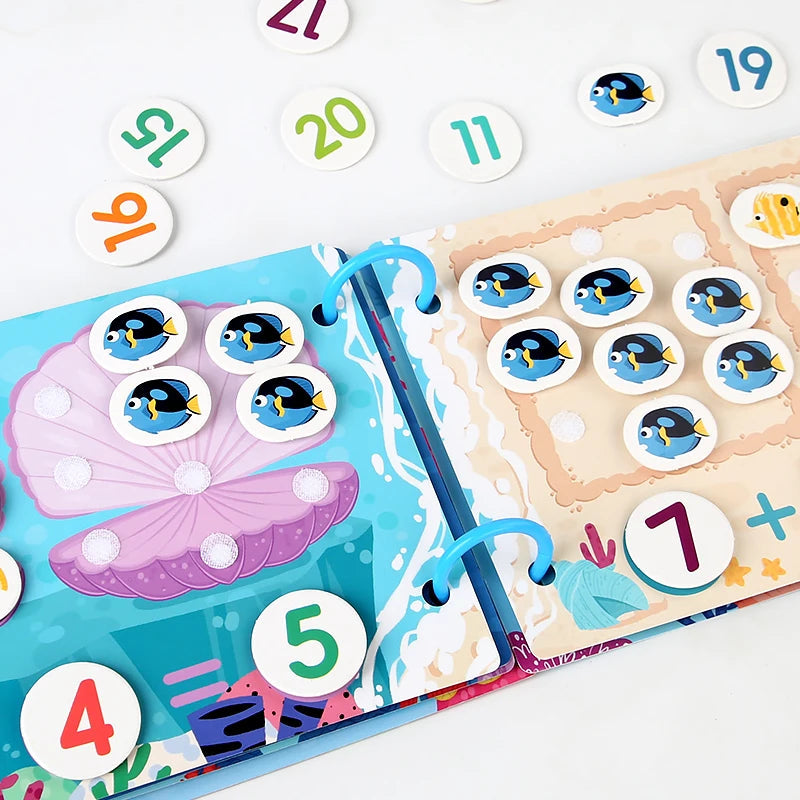 New Montessori Scene Stickers for Children DIY Hand-on Puzzle Reusable Books Cartoon Learning Cognition Toys for Kids Gift ALPENZO